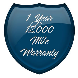 1 Year/12,000 Miles Warranty badge - Quality Car & Truck Repair Inc